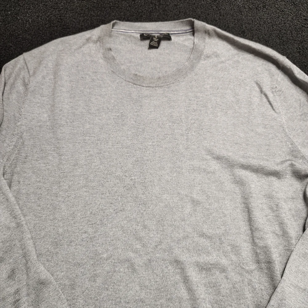 Banana Republic Gray Silk cotton cashmere Blend V Neck Sweater Men's Large